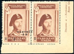 POSTA AEREA 1946 - 5 z. su 2 z. bruno rosso, ... 