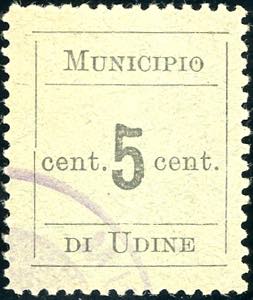 UDINE 1918 - 5 cent. dentellato dai quattro ... 