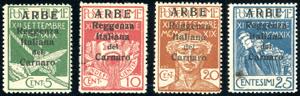 ARBE 1920 - Soprastampati in caratteri ... 