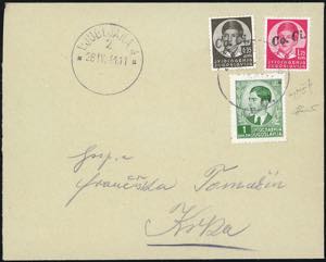 LUBIANA 1941 - 25 p., 1,75 d., 1 d. ... 