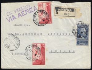 POSTA AEREA 1938 - 3 lire Posta aerea, due ... 