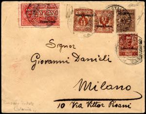 1913 - 1 cent. soprastampa capovolta (19c), ... 