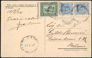 1924 - 5 cent. Soggetti africani (34), in ... 