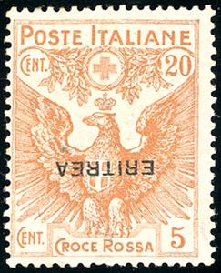 1916 - 20 + 5 cent. Croce Rossa, soprastampa ... 