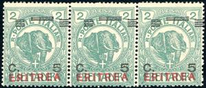 1924 - 5  cent. su 2 b., sbarrette della ... 