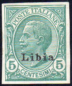 1912 - 5 cent. Leoni, soprastampato, non ... 