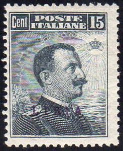 1912 - 15 cent. Michetti (5), gomma ... 