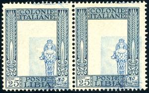 1924 - 25 cent. Pittorica, centro fortemente ... 
