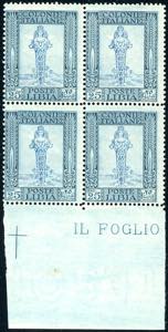 1924 - 25 cent. Pittorica, carta ... 