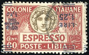 ESPRESSI 1927 - 1,25 lire su 60 cent., dent. ... 