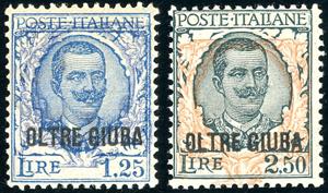 1926 - 1,25 lire, 2,50 lire Floreale, ... 