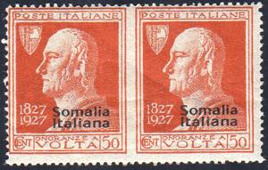 1927 - 50 cent. arancio Volta, coppia ... 