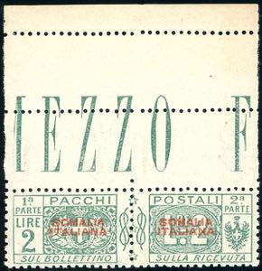 PACCHI POSTALI 1926/31 - 2 lire, soprastampa ... 