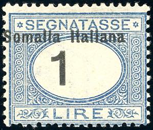 SEGNATASSE 1926 - 1 lira cifra in nero, ... 