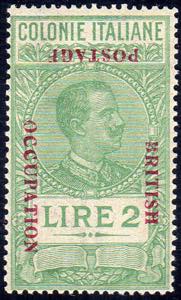 BRITISH OCCUPATION 1941 - 2 lire verde, non ... 