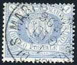 1894 - 1 lira oltremare Stemma (31), usato, ... 