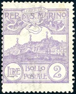 1903 - 2 lire Veduta (44), gomma integra, ... 