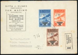 1944 - 1,25, 1,75, 2,75 lire Caduta del ... 