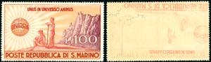 1946 - 100 lire UNRRA, stampa recto-verso ... 