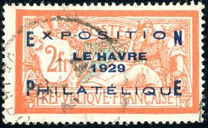 FRANCIA 1929 - 2 fr. Esposizione filatelica ... 