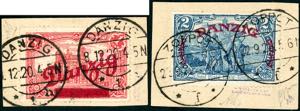 GERMANIA DANZICA 1920 - 1 m., 2 m. ... 