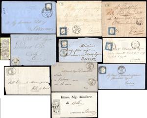 SARDEGNA 1859/1863 - Sei lettere, quattro ... 