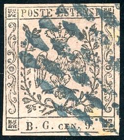 1853 - 9 cent. violetto grigio, B.G. ... 