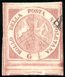 1859 - 1/2 grano carminio, II tavola (2), ... 
