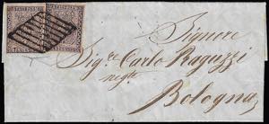 1856 - 15 cent. rosa (3), due esemplari, ... 