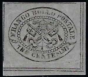 1867 - 3 cent. grigio (15), angolo di ... 