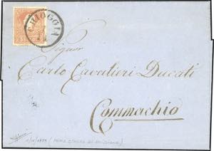 1858 - 5 soldi rosso, I tipo (25), lieve ... 