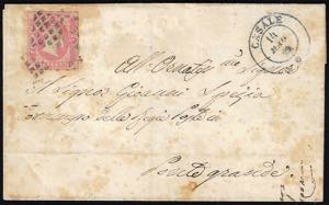 1852 - 40 cent. rosa (3), difettoso, su ... 