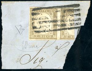 1861 - 10 cent. grigio bistro chiaro (14Cc), ... 