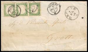 1862 - 5 cent. verde giallastro (Sardegna ... 