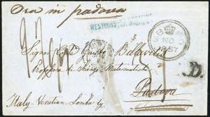 1857 - Busta non affrancata dalla Gran ... 