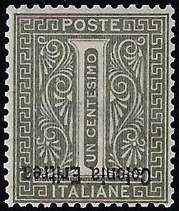 1893 - 1 cent. De La Rue, soprastampa ... 