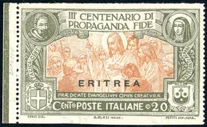 1923 - 20 cent. Propaganda Fide, non ... 