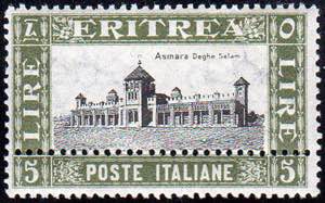 1930 - 5 lire Soggetti africani, doppia ... 