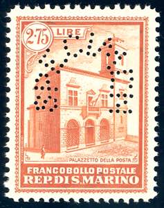 1932 - 2,75 lire arancio Palazzetto della ... 