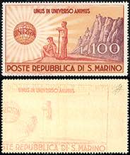 1946 - 100 lire UNRRA, stampa recto-verso ... 