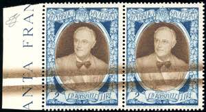 1947 - 2 lire Roosvelt (302), coppia ... 