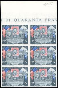 1947 - 3 lire Centenario francobollo Stati ... 