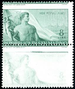 1948 - 8 lire Lavoro, stampa evanescente in ... 