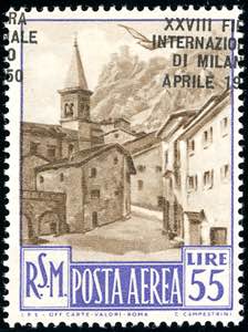 1950 - 55 lire Fiera di Milano, soprastampa ... 
