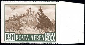 1951 - 500 lire Veduta, non dentellato ... 