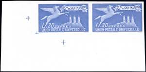 1946 - 30 lire, non dentellato (15a), coppia ... 