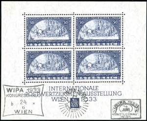 AUSTRIA FOGLIETTI 1933 - 50 + 50 g. WIPA, ... 