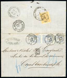 BELGIO 1873 - 20 cent Leopoldo II (31), tre ... 