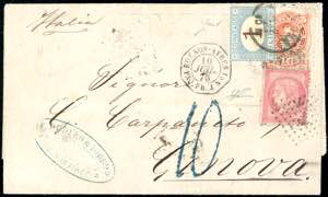 FRANCIA 1873 - 5 cent. Bernardino Rivadavia ... 