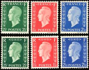 FRANCIA 1945 - Marianna di Dulac, non emessi ... 